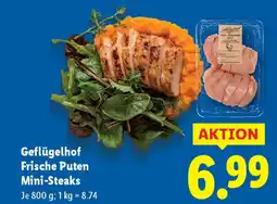 Lidl Geflügelhof Frische Puten Mini-Steaks Angebot
