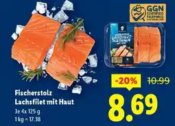 Lidl Fischerstolz Lachsfilet mit Haut Angebot