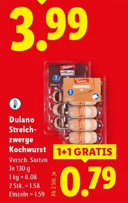 Lidl Dulano Streich- zwerge Kochwurst Angebot
