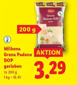 Lidl Milbona grana padano gerieben Angebot