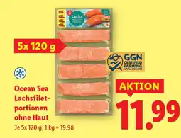 Lidl Ocean Sea Lachsfilet- portionen ohne Haut Angebot