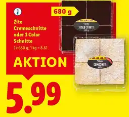 Lidl Žito Cremeschnitte oder 3 Color Schnitte Angebot