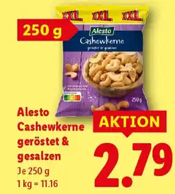 Lidl Alesto Cashewkerne geröstet & gesalzen Angebot
