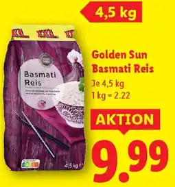 Lidl Golden Sun Basmati Reis Angebot