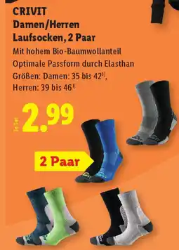 Lidl CRIVIT Damen/Herren Laufsocken, 2 Paar Angebot