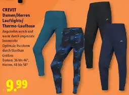 Lidl CRIVIT Damen/Herren Lauftights/ Thermo-Laufhose Angebot