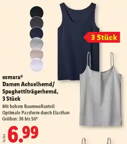 Lidl esmara Damen Achselhemd/ Spaghettiträgerhemd Angebot