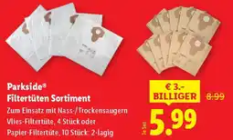 Lidl Parkside Filtertüten Sortiment Angebot
