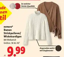 Lidl esmara Damen Strickpullover/ Wickelcardigan Angebot