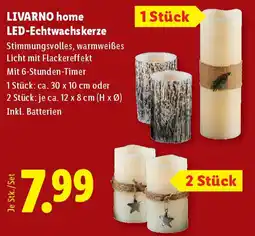 Lidl LIVARNO home LED-Echtwachskerze Angebot