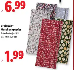 Lidl crelando Geschenkpapier Angebot