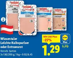 Lidl Wiesentaler Leichte Kalbspariser Angebot