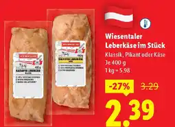 Lidl Wiesentaler Leberkäse Angebot