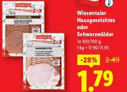 Lidl Wiesentaler Hausgeselchtes oder Schwarzwälder Angebot