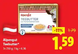 Lidl Alpengut Teebutter Angebot