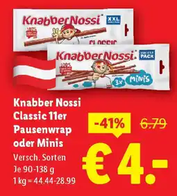 Lidl KnabberNossi Pausenwrap oder Minis Angebot