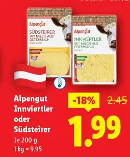 Lidl Alpengut Innviertler oder Südsteirer Angebot