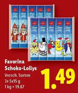 Lidl Favorina Schoko-Lollys Angebot