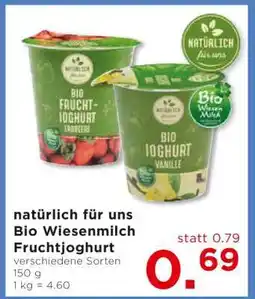 Unimarkt natürlich für uns Bio Wiesenmilch Fruchtjoghurt Angebot