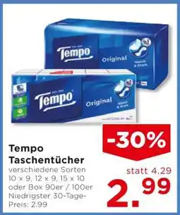 Unimarkt TEMPO TASCHENTÜCHER Angebot