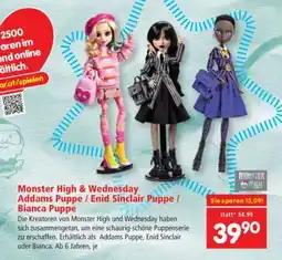 Interspar Monster High & Wednesday Addams Puppe / Enid Sinclair Puppe / Bianca Puppe Angebot