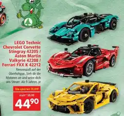 Interspar LEGO Technic Chevrolet Corvette Stingray 42205 / Aston Martin Valkyrie 42208 / Ferrari FXX K 42212 Angebot