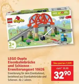 Interspar LEGO Duplo Eisenbahnbrücke und Schienen - Erweiterungsset 10426 Angebot