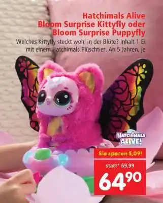 Interspar Hatchimals Alive Bloom Surprise Kittyfly oder Bloom Surprise Puppyfly Angebot