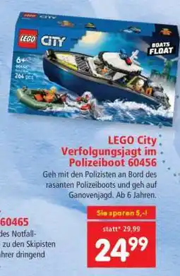 Interspar LEGO City Verfolgungsjagt im Polizeiboot 60456 Angebot