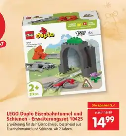 Interspar LEGO Duplo Eisenbahntunnel und Schienen - Erweiterungsset 10425 Angebot