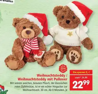 Interspar Weihnachtsteddy / Weihnachtsteddy mit Pullover Angebot