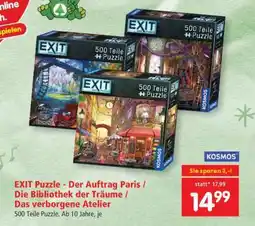 Interspar EXIT Puzzle - Der Auftrag Paris / Die Bibliothek der Träume / Das verborgene Atelier Angebot