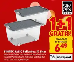 Interspar SIMPEX BASIC Rollenbox 50 Liter Angebot