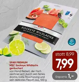 Spar SPAR PREMIUM MSC Sockeye Wildlachs geräuchert Angebot
