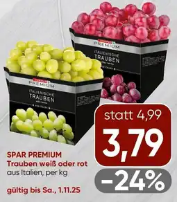 Spar SPAR PREMIUM Trauben weiß oder rot Angebot