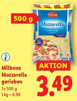 Lidl Milbona Mozzarella gerieben Angebot