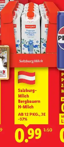 Lidl Satzburg- Milch Bergbauern H-Milch Angebot