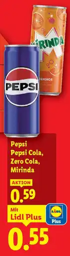 Lidl Pepsi Pepsi Cola, Zero Cola, Mirinda Angebot