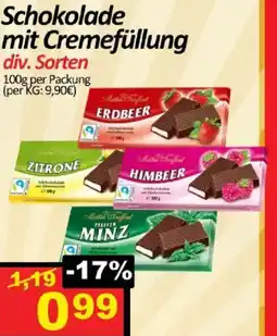 Wurstico Schokolade mit Cremefüllung Angebot
