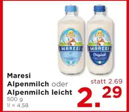 Unimarkt Maresi Alpenmilch oder Alpenmilch leicht Angebot