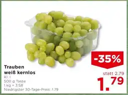 Unimarkt TRAUBEN WEISS KERNLOS Angebot