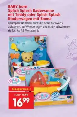 Interspar BABY born Splish Splash Badewanne mit Teddy oder Splish Splash Kinderwagen mit Emma Angebot