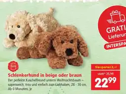 Interspar Schlenkerhund in beige oder braun Angebot