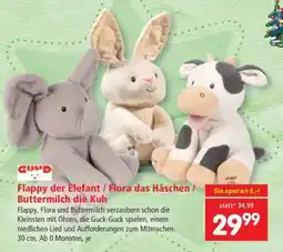 Interspar Flappy der Elefant / Flora das Häschen / Buttermilch die Kuh Angebot