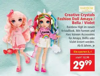 Interspar Creative Crystals Fashion Doll Amaya / Bella / Violet Angebot