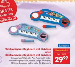 Interspar Elektronisches Keyboard mit Lichtern oder Elektronisches Keyboard mit Lichtern Angebot
