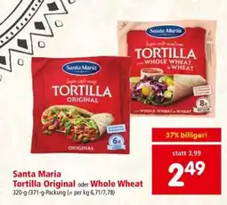Interspar Santa Maria Tortilla Original oder Whole Wheat Angebot