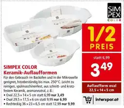 Interspar Auflaufform oval Angebot