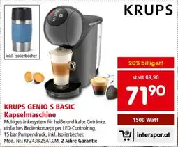 Interspar KRUPS GENIO S BASIC Kapselmaschine Angebot
