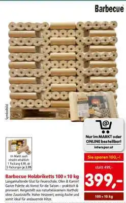 Interspar Barbecue Holzbriketts 100 x 10 kg Angebot
